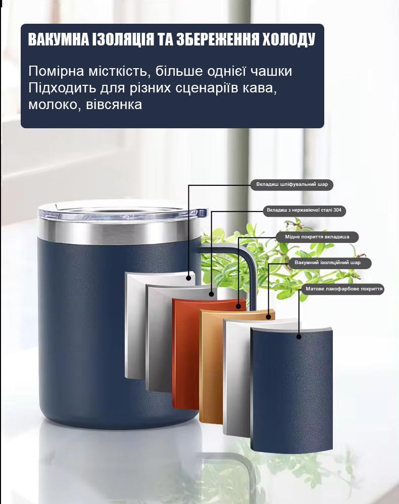 Термокружка вакуумная с крышкой и клапаном Solve 350 мл (KT6002201) - фото 6 Термокружка вакуумная с крышкой и клапаном Solve 350 мл (KT6002201) - фото 6