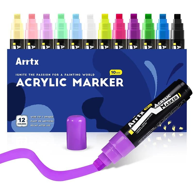 Маркеры акриловые Arrtx AACM-0510-12A 12 цветов (2477917640)