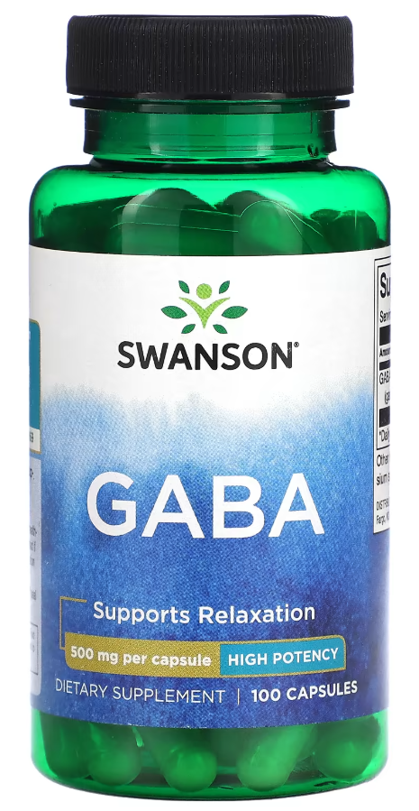 Гамма-аміномасляна кислота Swanson ГАМК GABA High Potency 500 мг 100 капсул Гамма-аміномасляна кислота Swanson ГАМК GABA High Potency 500 мг 100 капсул