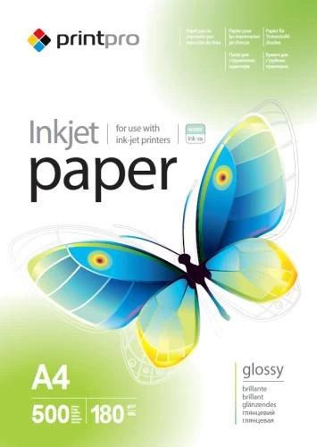 Фотопапір PrintPro глянцевий A4 180 г/м² 500 арк. (MCT-PGE180500A4)
