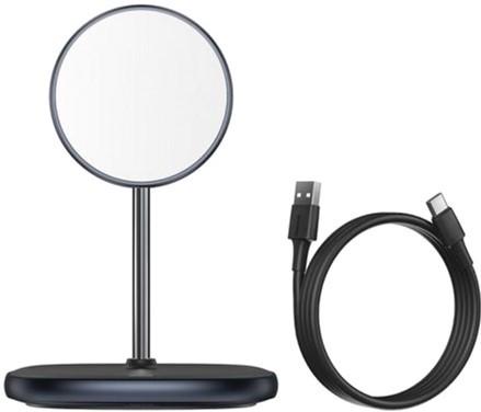 Пристрій бездротовий зарядний Swan Magnetic Desktop Bracket Wireless Chargersuit for IP12 WXSW-01 Black