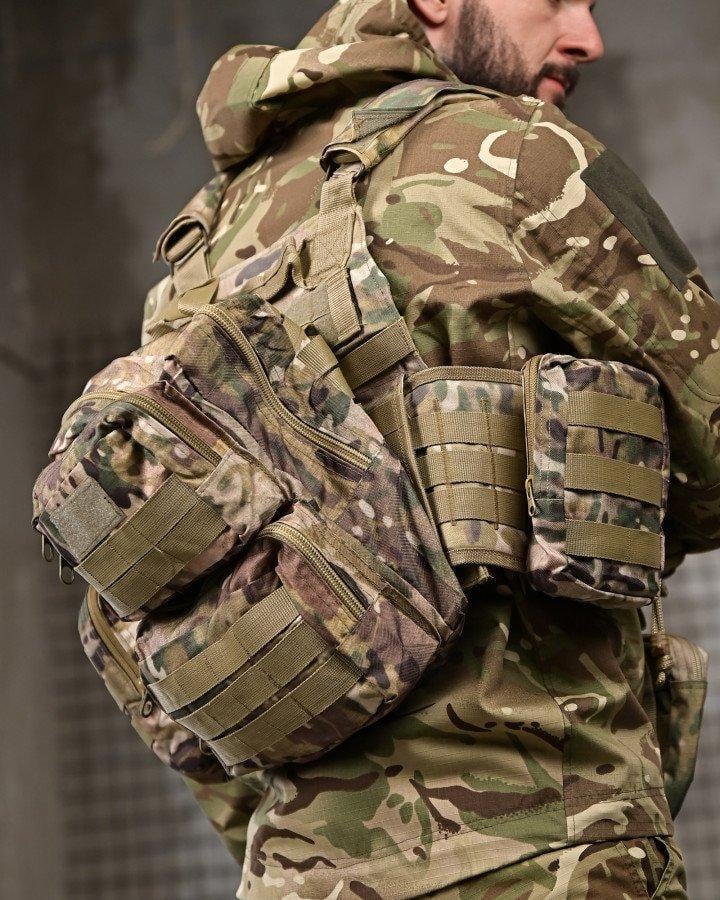Плитоноска 4 точки скидання Single sword mtk з рюкзаком - фото 7