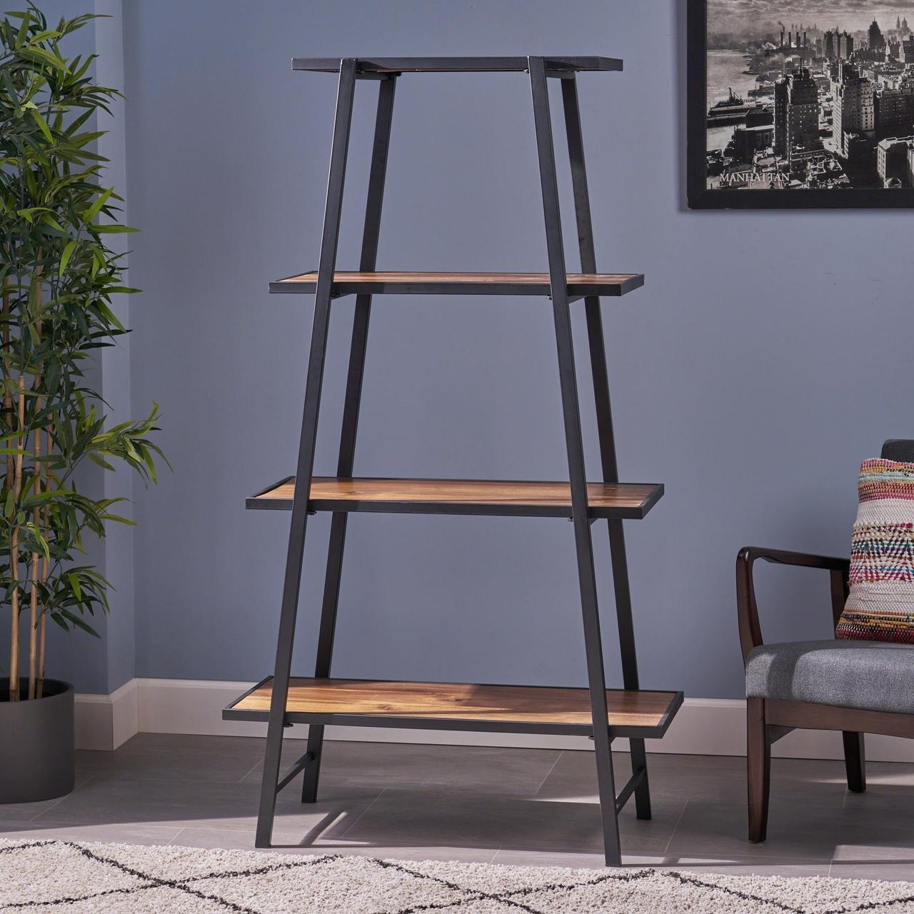 Стеллаж для хранения Loft NS-1686 1630x900x400 мм Черный (6156d57c3edc877ba85898ce)