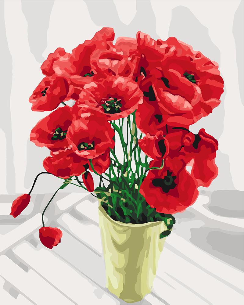 Картина за номерами Ідейка "Маковий букет для мами" 40х50 см (KH3065)