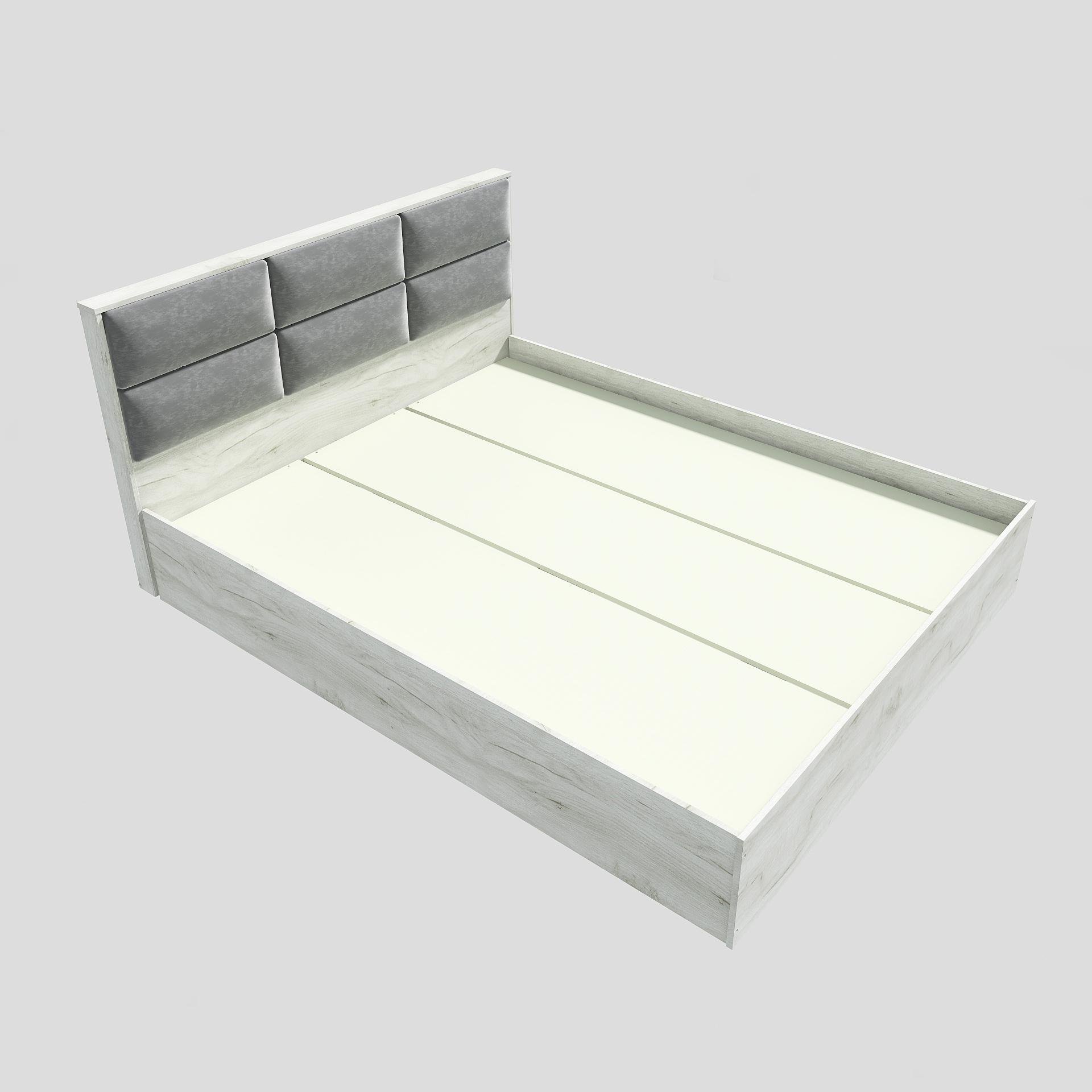 Кровать двуспальная Everest Лайт КЛ-1600 каркас щит ДСП Крафт белый (11437) - фото 2 Кровать двуспальная Everest Лайт КЛ-1600 каркас щит ДСП Крафт белый (11437) - фото 2