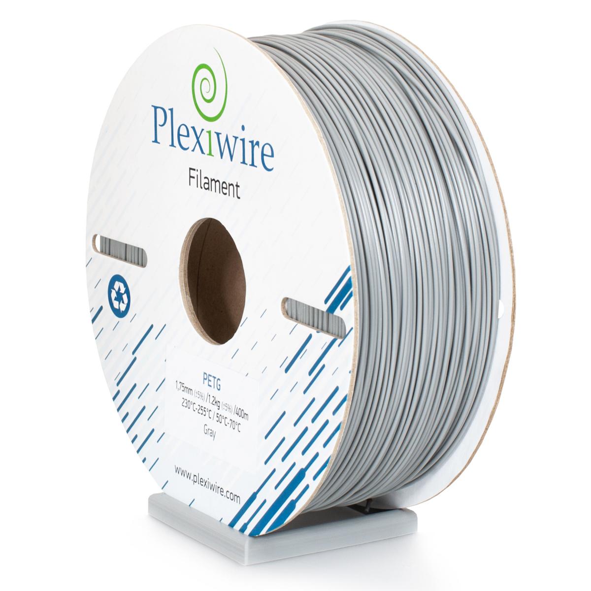 PETG пластик Plexiwire для 3D принтера 1,75 мм 400 м 1,2 кг Сірий