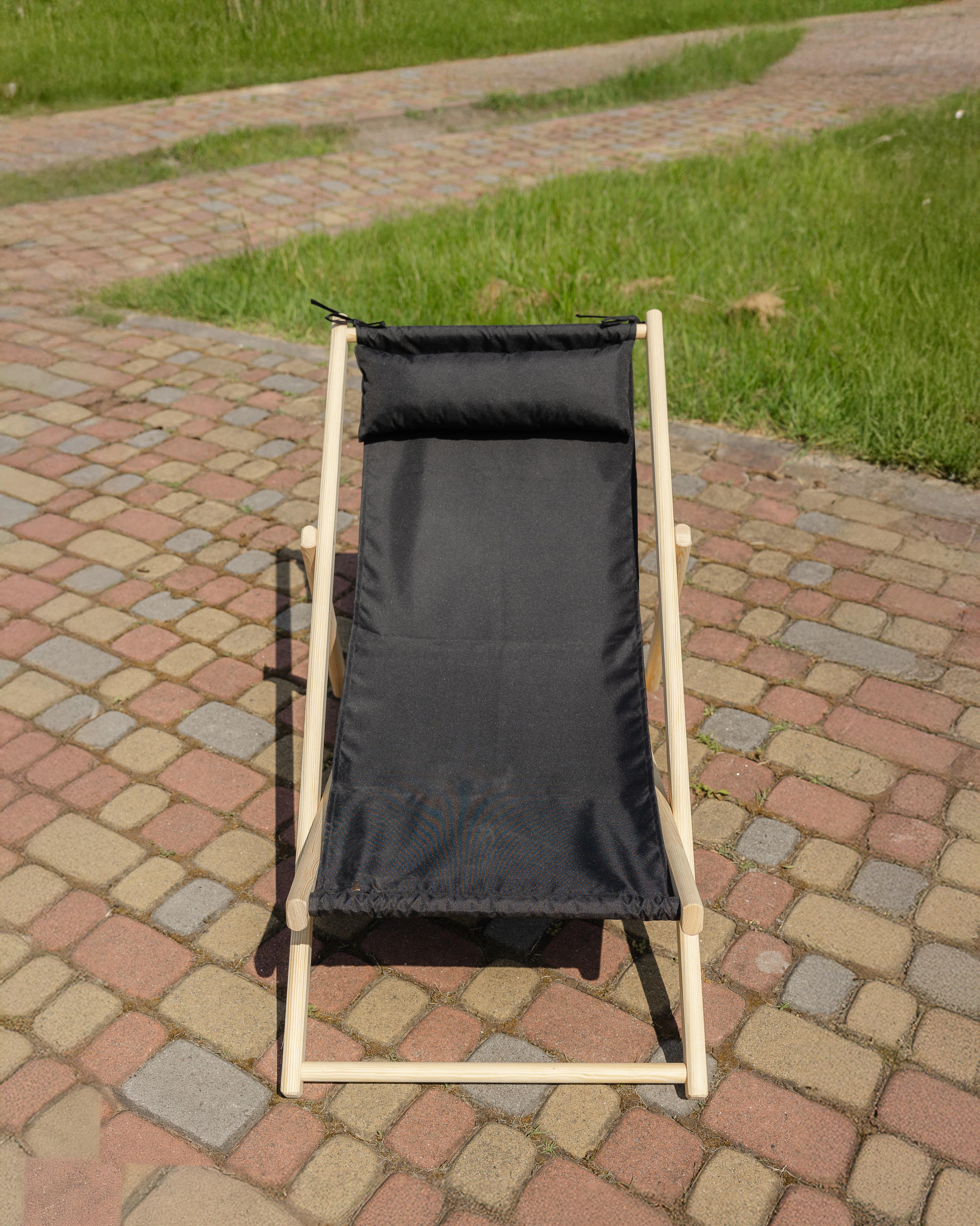 Шезлонг для дачи тканевый XRmaster с подушкой Черный (КШ-018) - фото 4 Шезлонг для дачи тканевый XRmaster с подушкой Черный (КШ-018) - фото 4