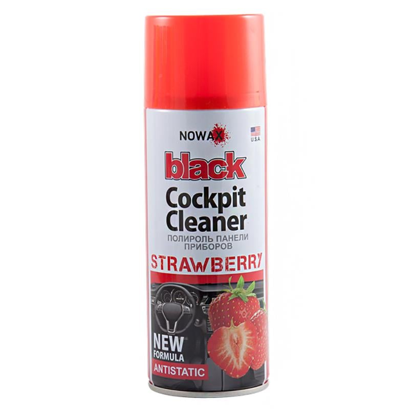 Полироль для приборной панели Nowax Cockpit Cleaner Spray Клубника 450 мл (NX00454)