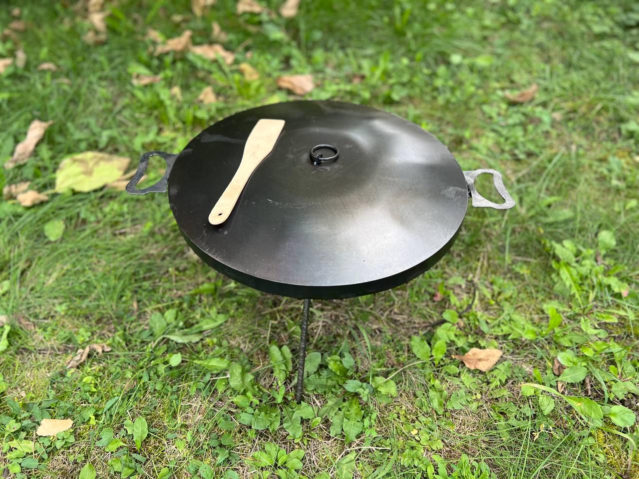 Сковорода из диска GrillKov с крышкой d 40 см толщина с бортиком 4 мм (2101-41)