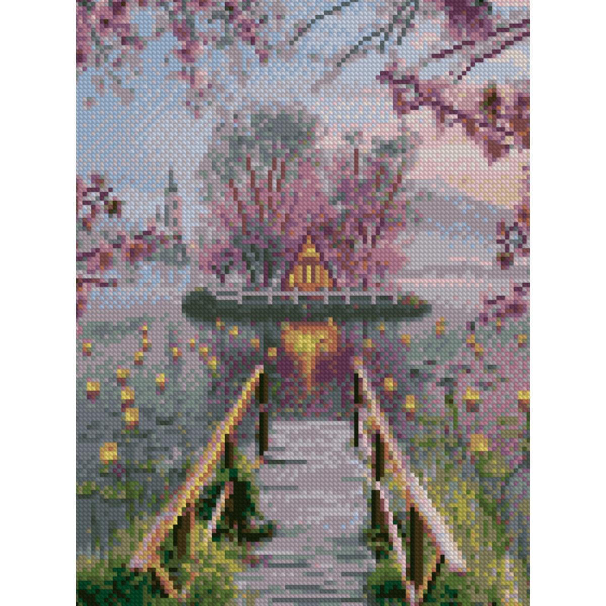 Алмазная мозаика Strateg Мостик в сказку 30х40 см (Str-HX292)