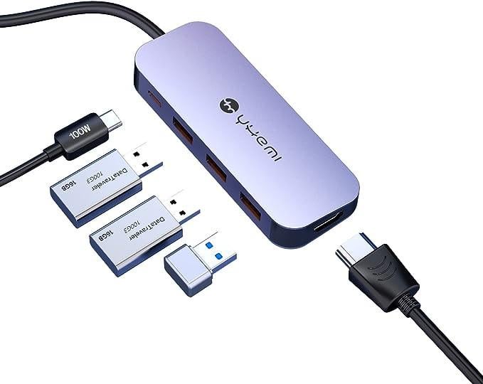 Хаб USB Yhemi 5в1 USB - 4хUSB 3.0 и Type-C (230063)