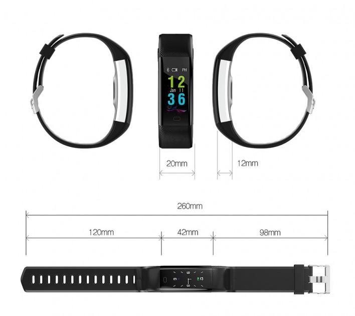 Смарт-браслет Lemfo F07 Plus с тонометром и влагозащитой Черный - фото 5