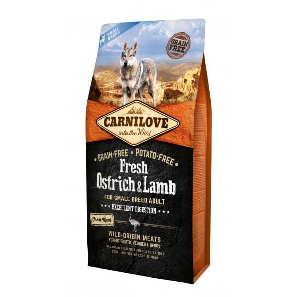 Корм для собак Carnilove Fresh Ostrich&Lamb for Small Breed Dogs страус и ягненок 1,5 кг (23966)