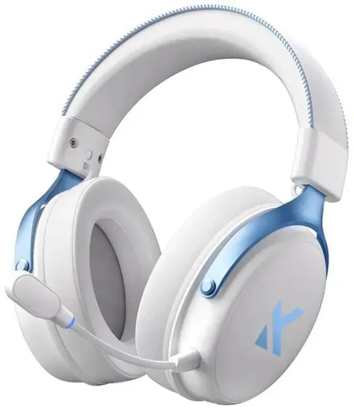 Наушники игровые беспроводные MChose V9 Pro 2.4G/Bluetooth/USB-C Бело-синий (659)