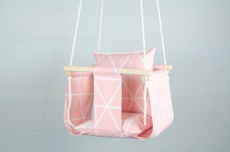 Качели детские тканевые Christyle 30х35 см Розовый (15913)