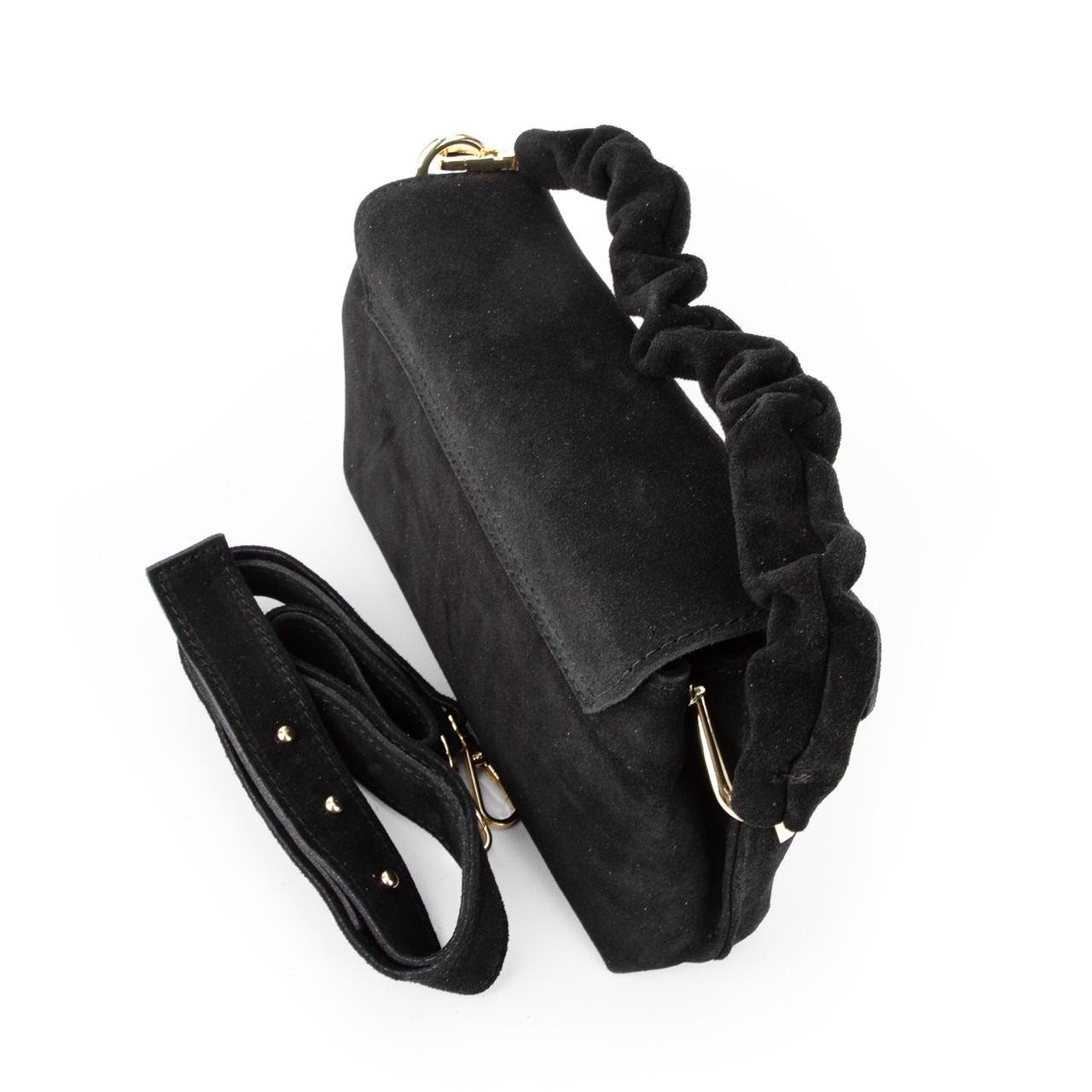 Сумка жіноча замшева Virginia Conti 04052 Чорний (2765516848) - фото 4