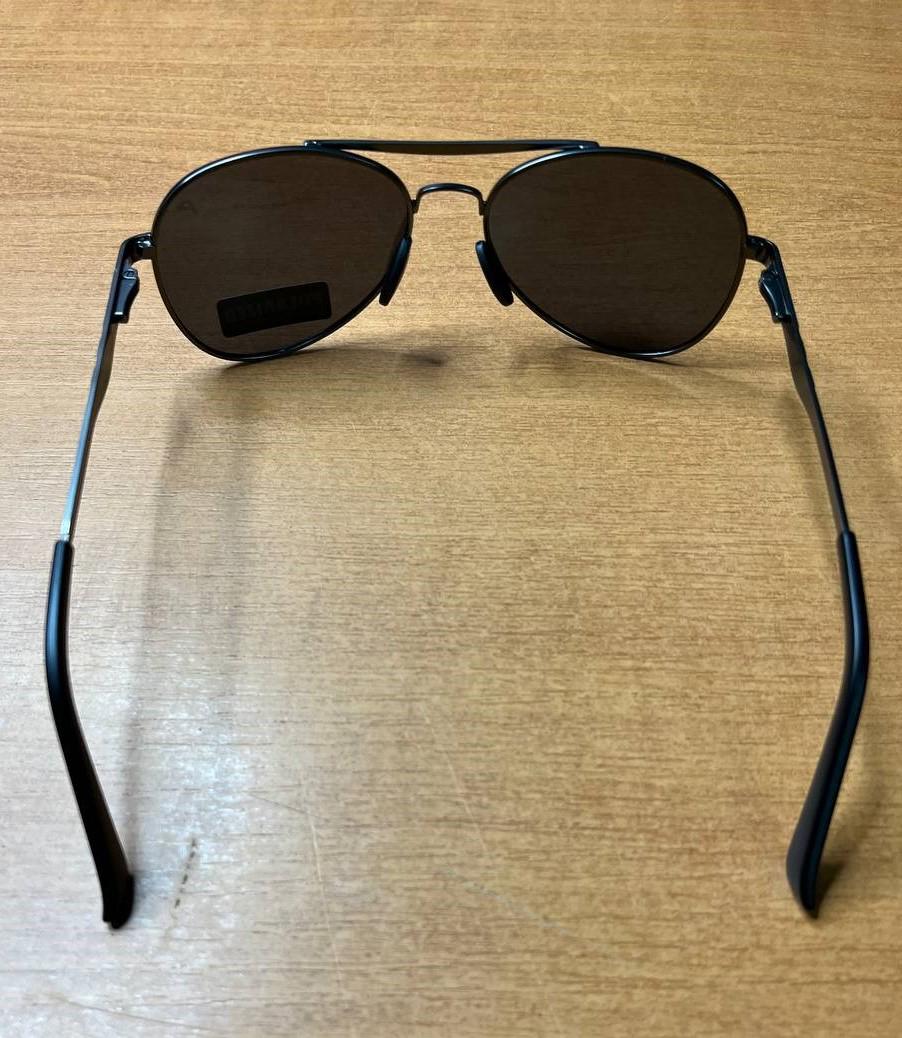 Сонцезахисні окуляри чоловічі Polaroid Aviator UV400 поляризаційні антиблікові крапля матові димчаті (0c9d3567) - фото 5