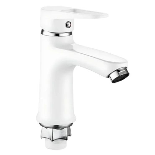Смеситель для умывальника с керамическим картриджем MIXXUS Elba 001 White (MI6584)