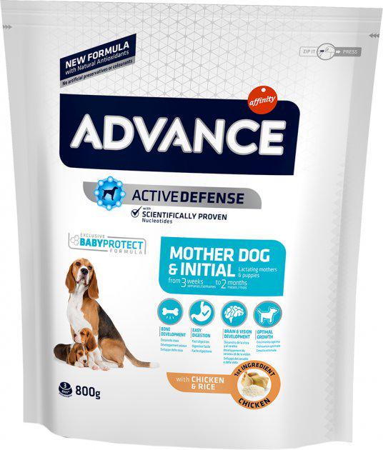 Корм сухой для собак и щенков Advance Mother Dog Initial Chicken & Rice 800 г (923529)