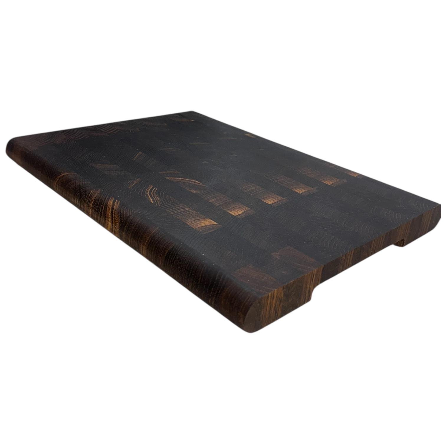 Доска кухонная торцевая овальная 400х300х30 мм Дуб мореный