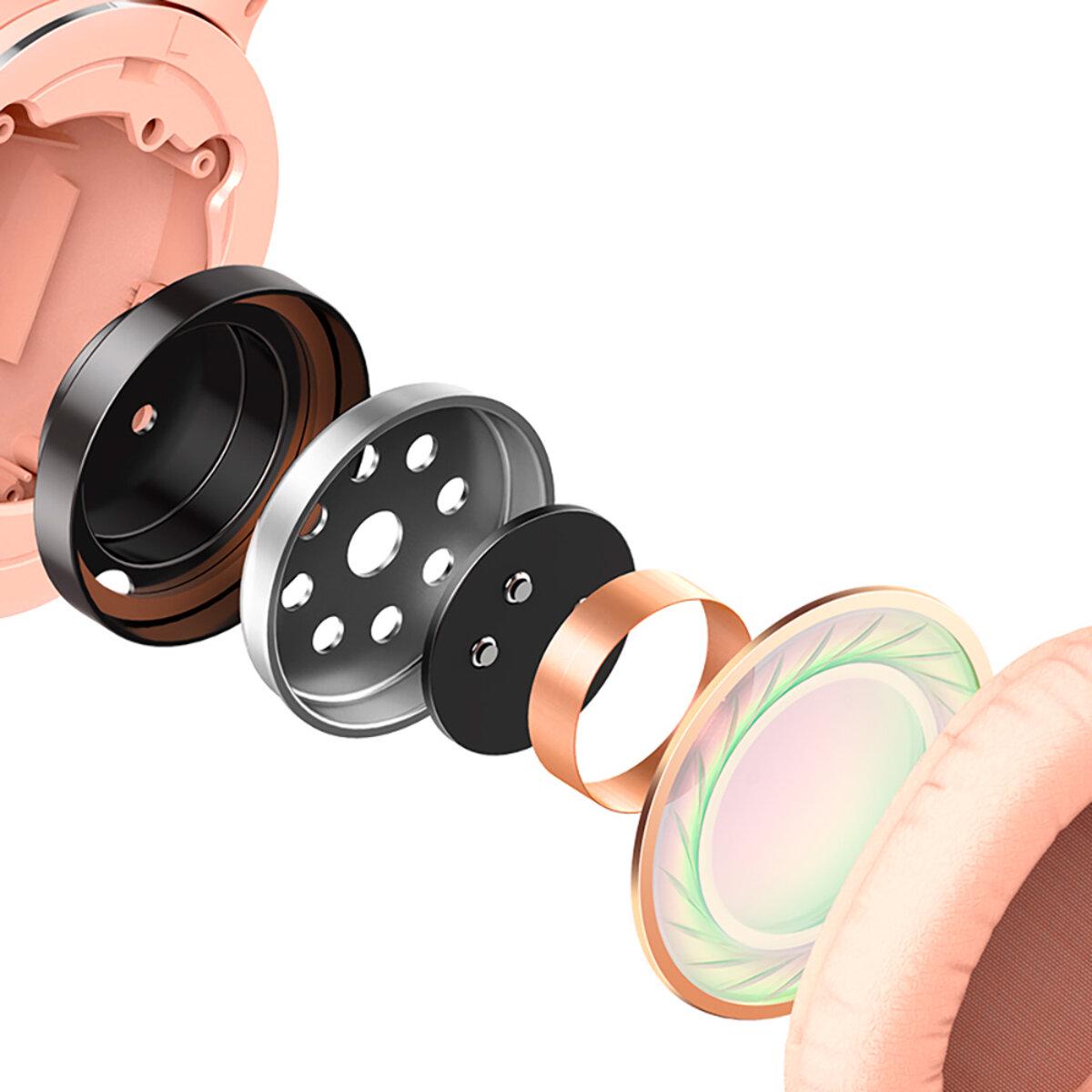 Навушники бездротові BASEUS Encok Wireless headphone D02 Pro BT5.3 450 mAh Pink (NGTD010304) - фото 6