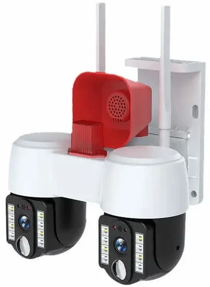 Камера уличная WiFi A2S 2K Full HD 3/3 МП V380Pro с двумя объективами и функцией тревожной сирены (9927)