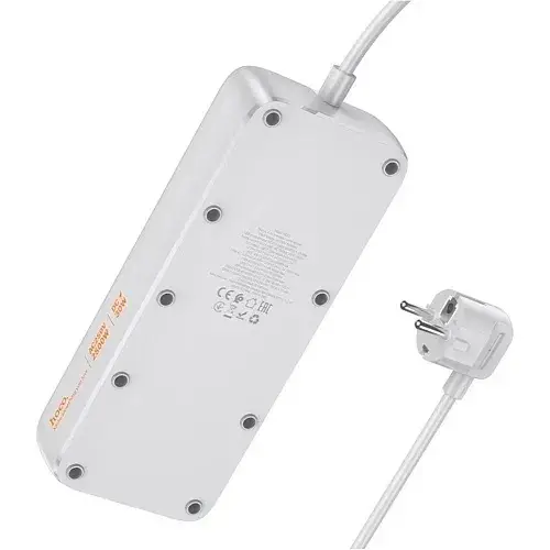 Удлинитель сетевой Hoco AC22 Sunlight 4-bit Desktop Socket White (PD30W/1C3A) - фото 2