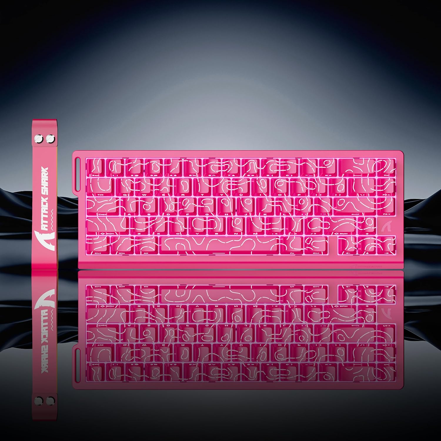 Клавіатура ігрова attack shark X68 Magnetic Switch не магнітна/дротова/механічна/RGB-підсвічування Pink (28678647) - фото 4 Клавіатура ігрова attack shark X68 Magnetic Switch не магнітна/дротова/механічна/RGB-підсвічування Pink (28678647) - фото 4