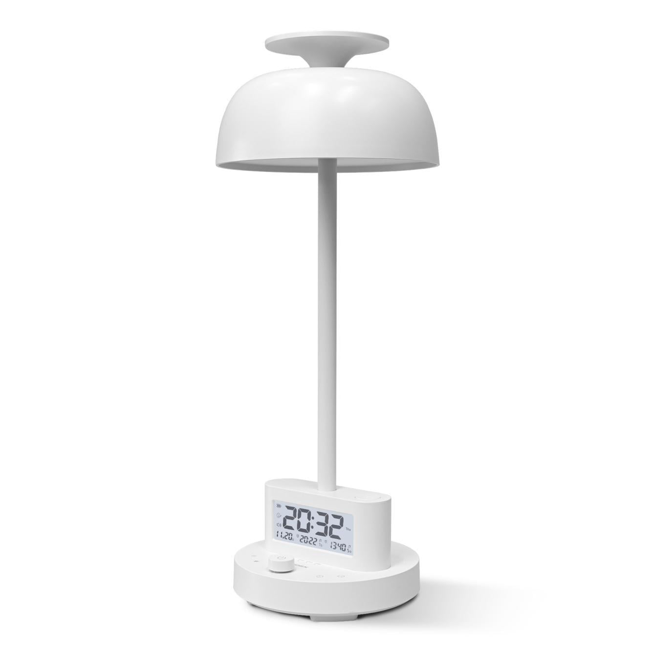 Настольная лампа с аккумулятором Videx VL-TF24W LED 8W 4000K RGB будильник и часы White Настольная лампа с аккумулятором Videx VL-TF24W LED 8W 4000K RGB будильник и часы White