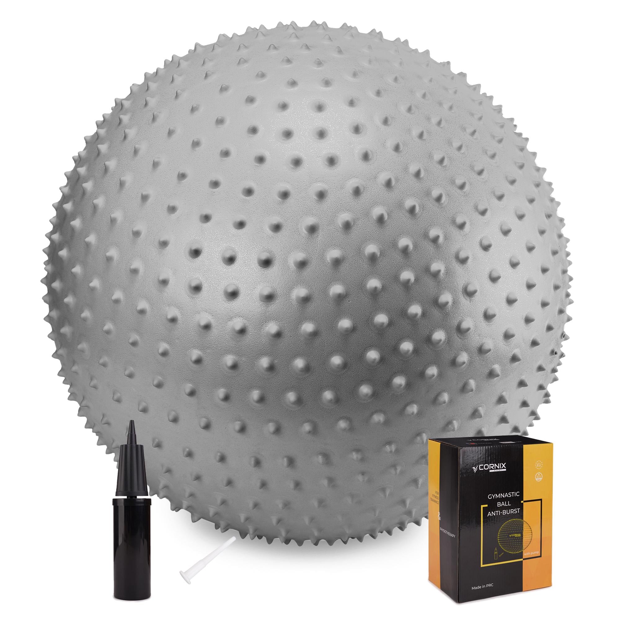 Фитбол для фитнеса массажный Cornix Anti-Burst XR-0471 55 см Silver Фитбол для фитнеса массажный Cornix Anti-Burst XR-0471 55 см Silver