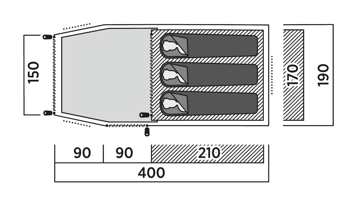 Намет тримісний Easy Camp Hemsedal 3 (931545) - фото 8
