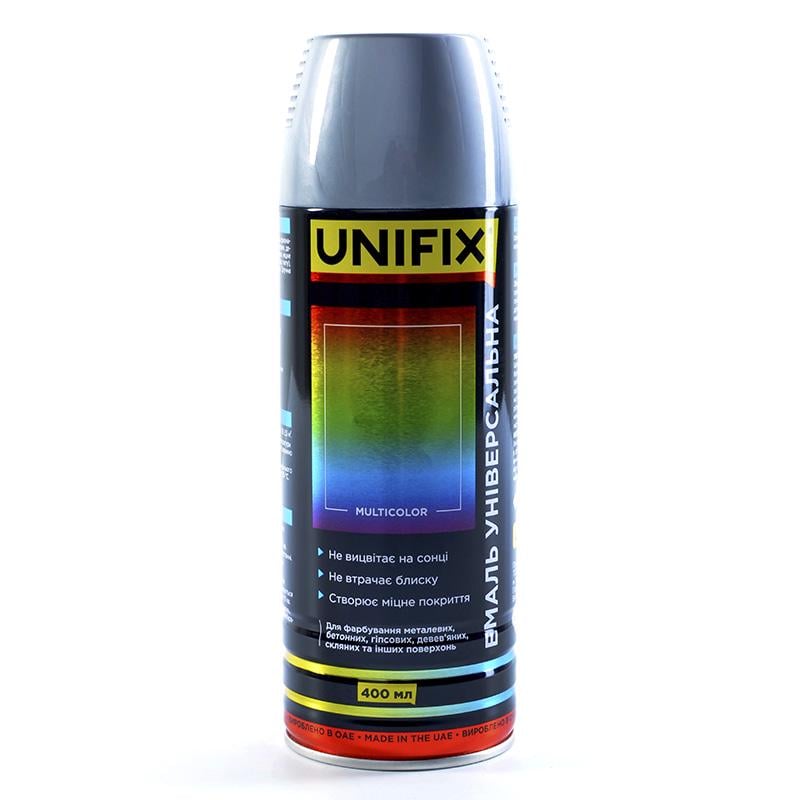 Эмаль универсальная акриловая Unifix 400 мл Серебристый глянец (951050)