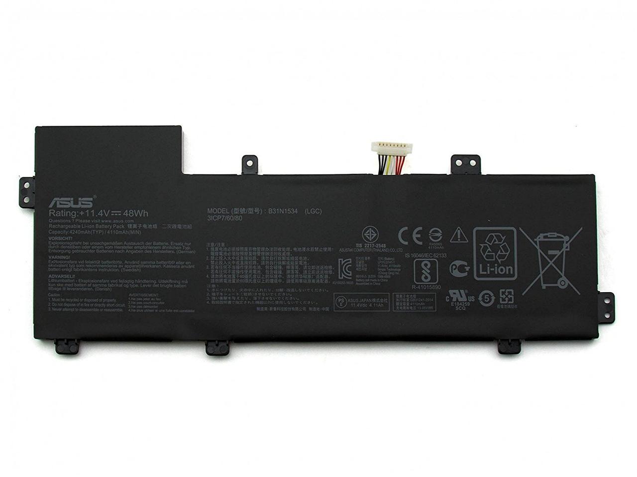 Аккумулятор для ноутбука Asus UX510 B31N1534 (A47302)