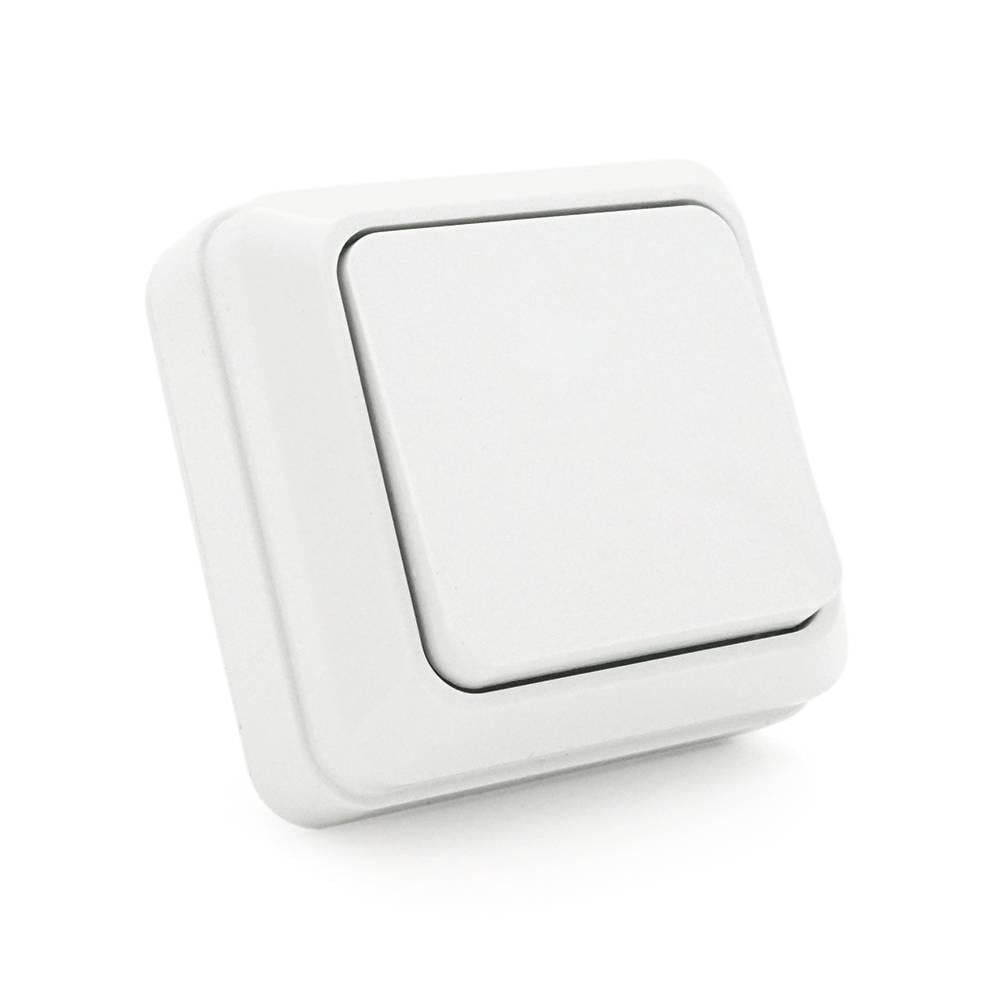 Вимикач одинарний зовнішнього монтажу Q10 White (27568)