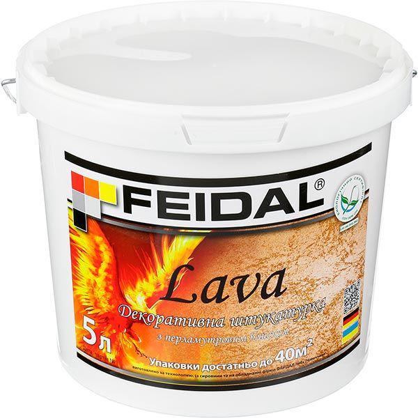 Фарба декоративна акрилова Feidal Lava з перламутром база для внутрішнього оздоблення стін 5 л Білий (1815855483) - фото 1 Фарба декоративна акрилова Feidal Lava з перламутром база для внутрішнього оздоблення стін 5 л Білий (1815855483) - фото 1