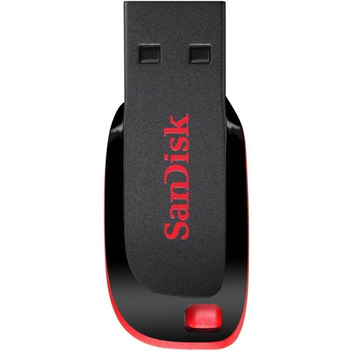 Флэш-память SanDisk Cruzer Blade USB2.0 128 Gb Black (580949) - фото 2