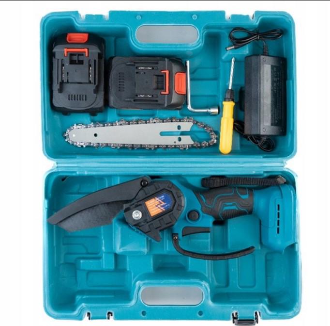 Мини-пила аккумуляторная Domotec 6" 24V с двумя батареями Синий (2104618704) - фото 4