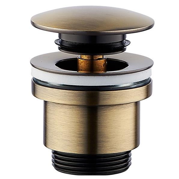 Донний клапан натискний для раковини Frap F62-4 без переливу Бронзозий (94662)