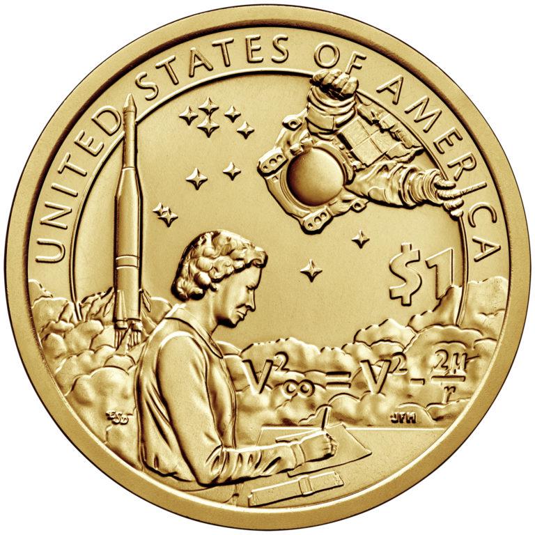 Коллекционная монета США 1 доллар 2019 P UNC Сакагавея Коренные американцы Космос (М10674)