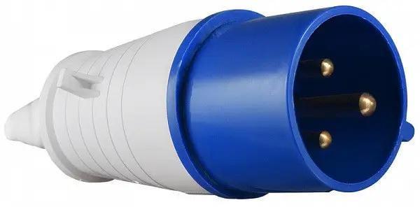 Вилка силовая переносная LM2001 ОП 023 Lemanso 32А 3п 2п+н 220-240V IP44 Синий (00000125009)