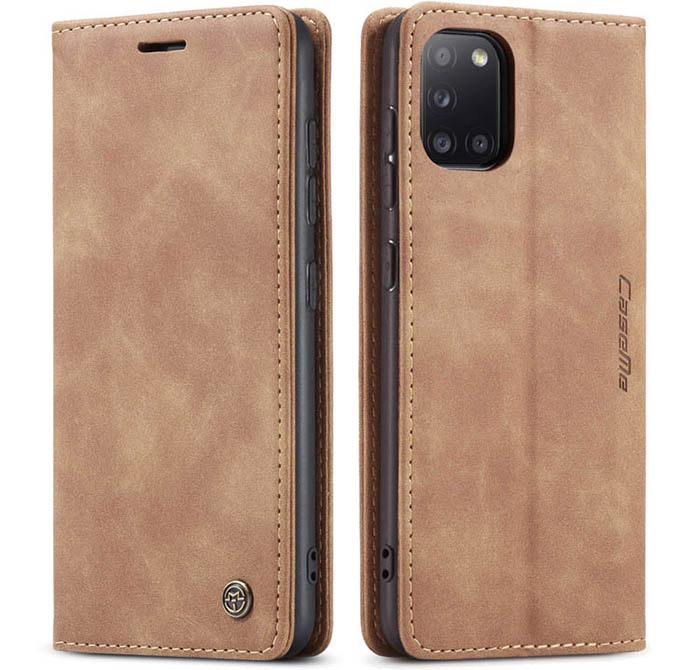 Чехол книжка с магнитом CaseMe на Samsung Galaxy A31 A315 Brown (15543-30)