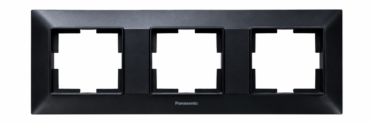 Рамка 3-х горизонтальная Panasonic Arkedia Slim Черный