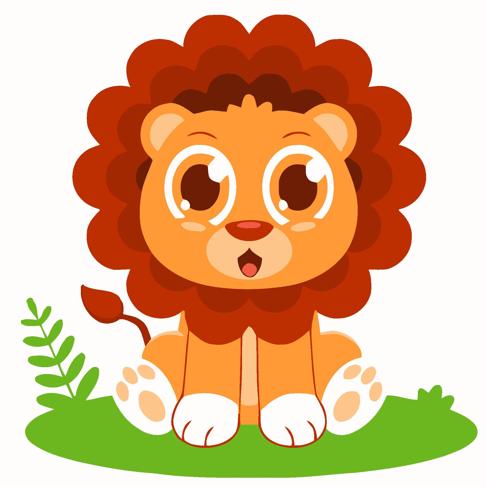 Картина по номерам Strateg Львенок 20x20 см (Str-HH7098)