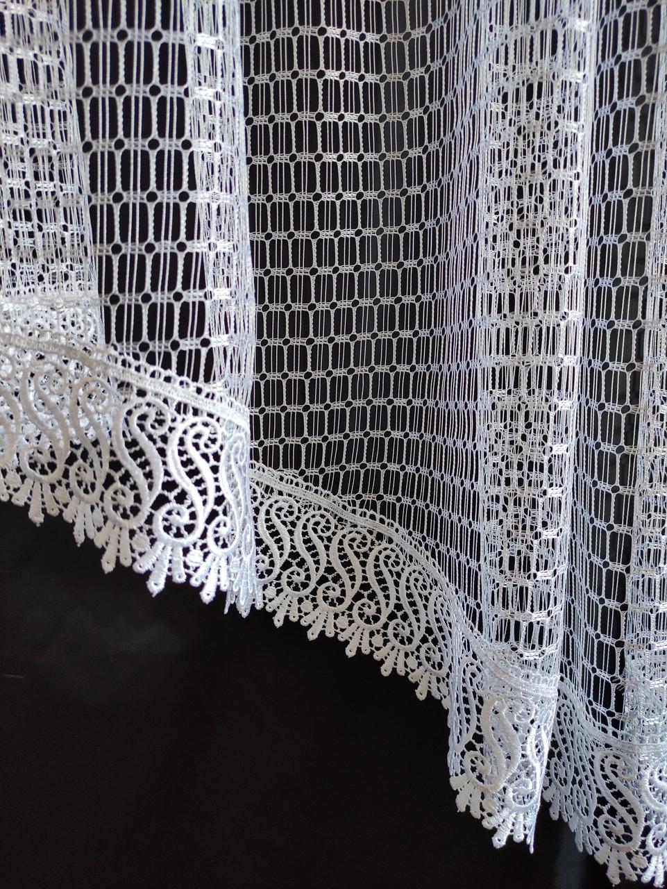 Занавеска на окно Тюль аркой сетка и кружево Зигзаг 290х160 см Белый (да-3б) - фото 2 Занавеска на окно Тюль аркой сетка и кружево Зигзаг 290х160 см Белый (да-3б) - фото 2