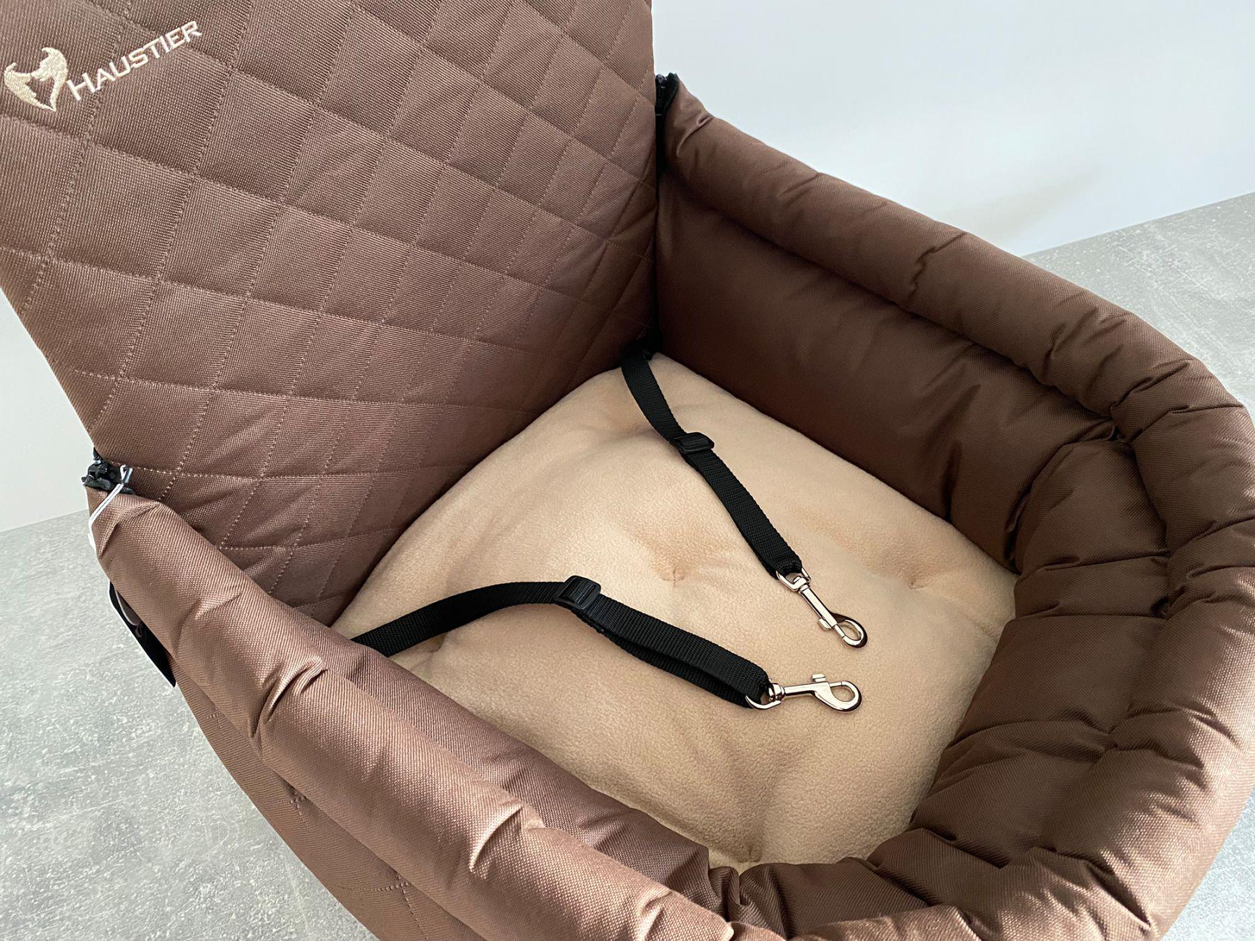 Автокрісло для Собак Haustier Elegant Brown M 45x45x24x52см (HT2-2-058) - фото 5 Автокрісло для Собак Haustier Elegant Brown M 45x45x24x52см (HT2-2-058) - фото 5