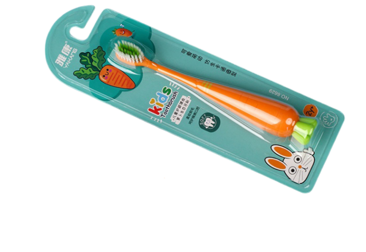 Детская зубная щетка в виде моркови с мягкой щетиной Оранжевый R9516 (30252305)