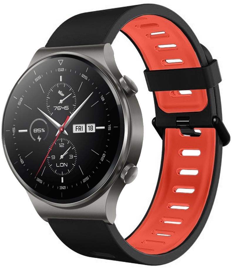 Ремешок Traf для Huawei Watch GT 2 Pro Black/Red (23333)