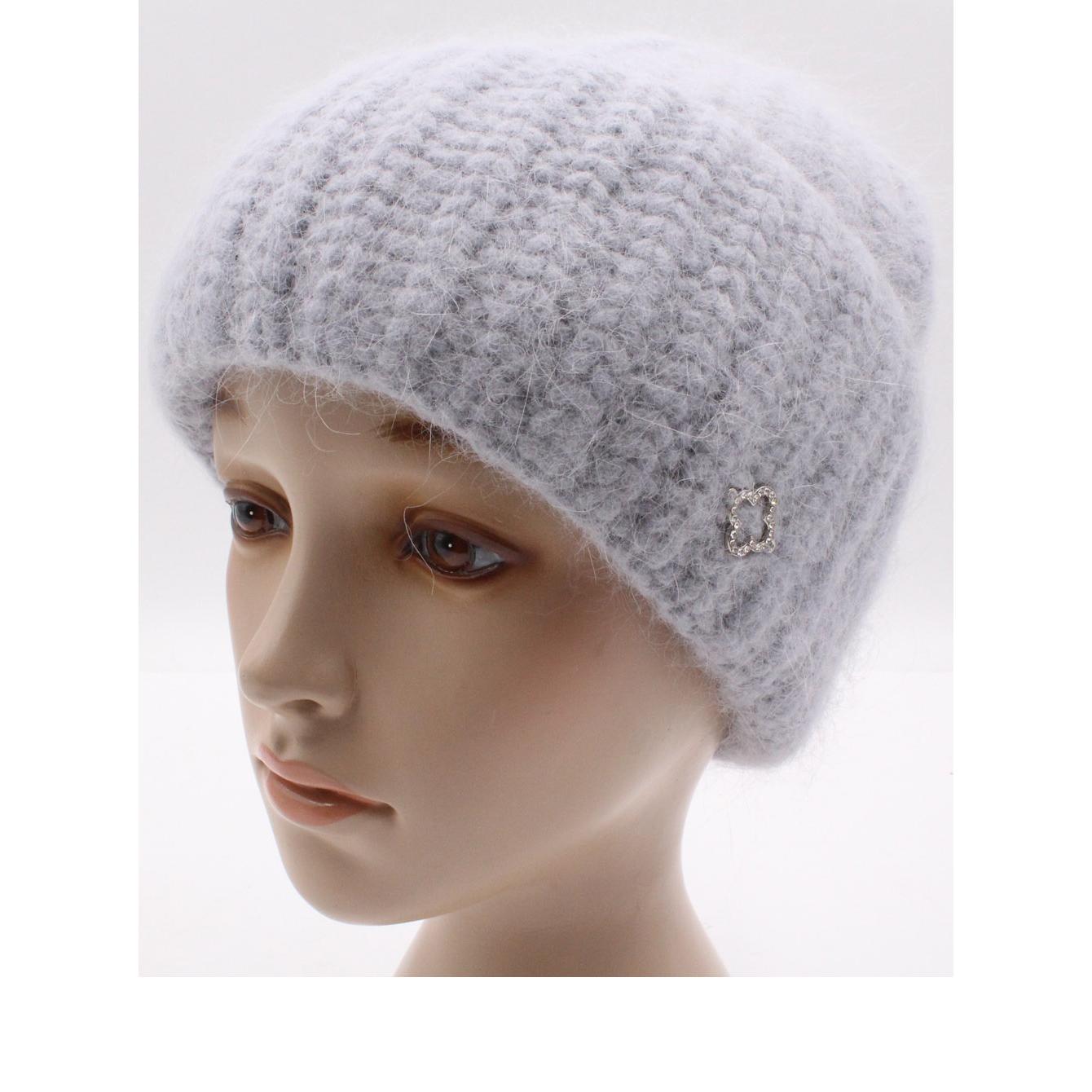 Шапка ангоровая Leks Троянда one size Светлый металл - фото 1 Шапка ангоровая Leks Троянда one size Светлый металл - фото 1