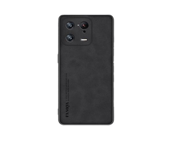 Кожаный чехол - накладка Fanoya для Xiaomi 13 Pro Черный