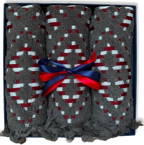 Подарочный набор жаккардовых полотенец Graphite - фото 1 Подарочный набор жаккардовых полотенец Graphite - фото 1